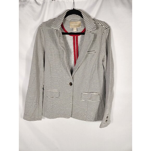 Banana Republic Womens Stripe Jacket  Nautical Preppy Resort Y2K US/L - Picture 1 of 4